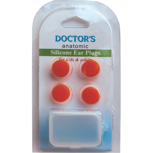 Doctors Tamponi za u&amp;scaron;i, Silikonski, Anatomski, 4 komada, Narandžasti Slike
