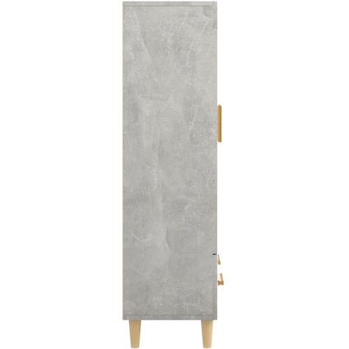  Visoka komoda siva boja betona 70x31x115 cm konstruirano drvo Slike