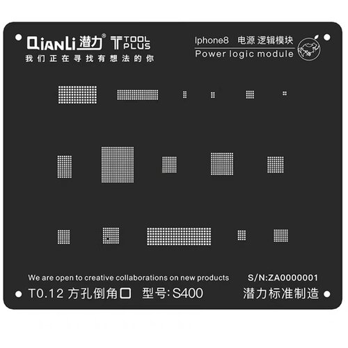 Apple 3D iblack šablon za bga kuglanje base banda qianlitoolplus crni za iphone 8/X Cene