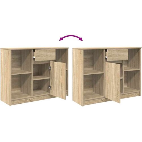 VidaXL Komoda s ladicama hrasta sonome 101x35x76 cm konstruirano drvo Slike