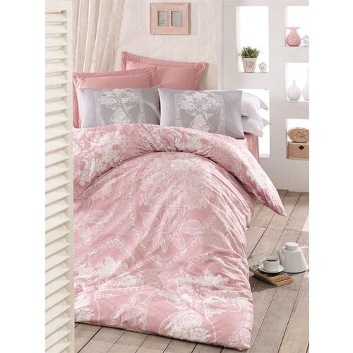  madam lili - pink pinkwhitegrey ranforce double quilt cover set (fr) Cene