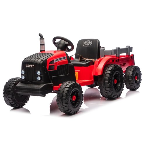 Lean Toys Akumulatorski traktor s prikolico rdeča 24 V Cene