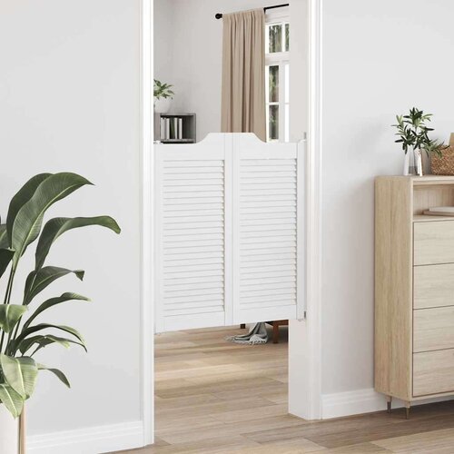 vidaXL Nihajna vrata Louvred Design 2 para Bela 90x80 cm Cene