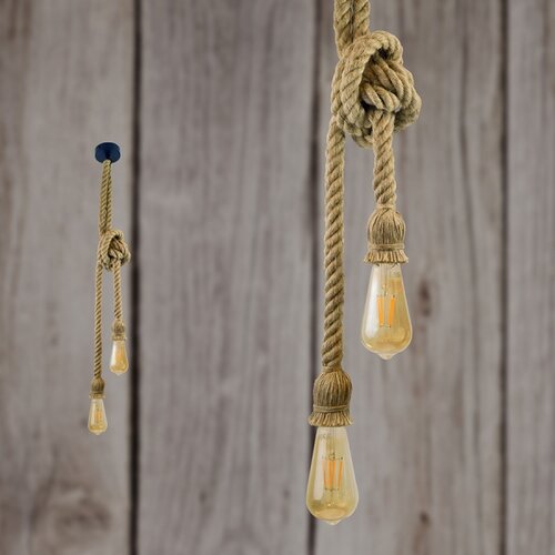  Luster na užetu ROPE 2xE27/12W/230V Slike