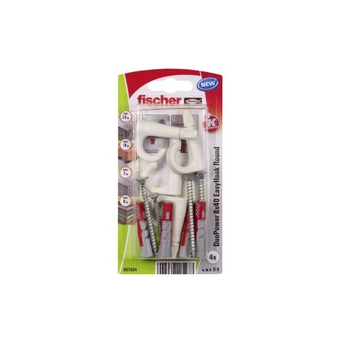 Fischer DuoPower 8x40 EasyHook Round K (4) asortiman tipli 557924 1 Set Slike