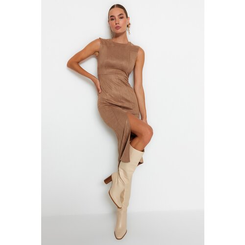 Trendyol Camel Woven Dress Slike