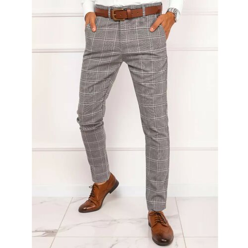 DStreet Light gray men's trousers UX3769 Slike