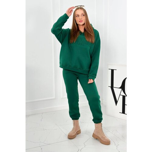 Kesi Insulated cotton set, sweatshirt + pants Brooklyn dark green Cene
