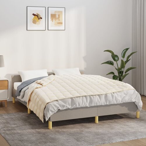 The Living Store Obtežena odeja svetlo krem 120x180 cm 9 kg blago - Obtežena Odeja, (21569594) Cene