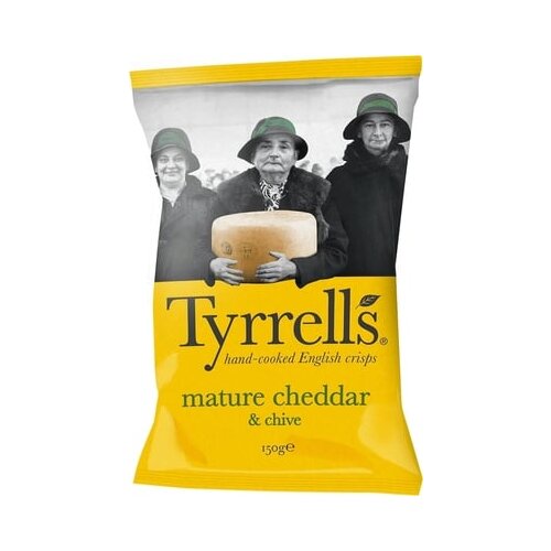 Tyrrells Chips mature cheddar & chive Cene
