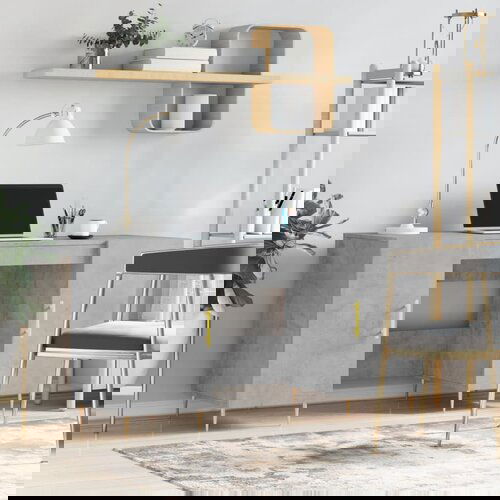 vidaXL Radni stol boja betona 140 x 50 x 75 cm od konstruiranog drva Cijene