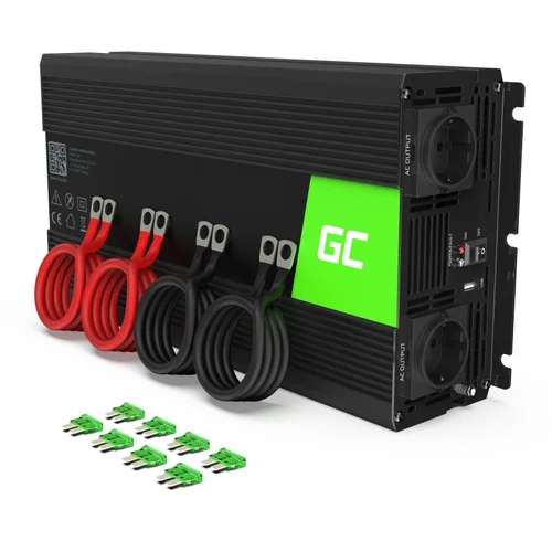 Green cell Power Auto-inverter 24V na 230V 2000W/4000W - čisti sinusni val