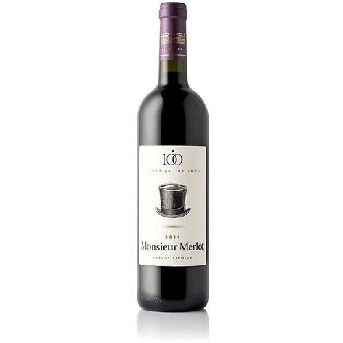  100 Žena Monsieur Merlot 14.5%, 0.75l Slike