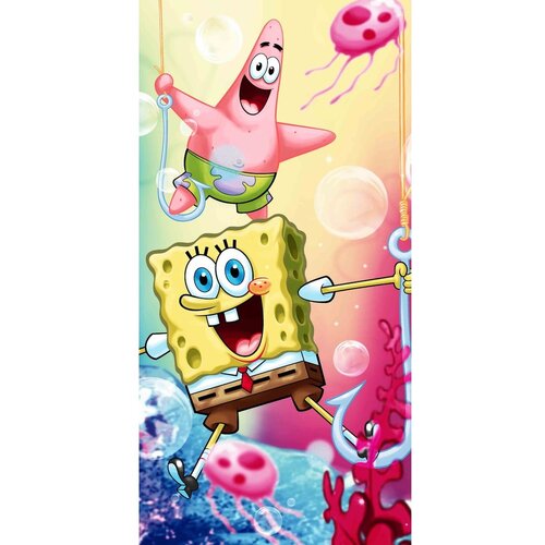 Jerry Fabrics Bombažna otro&amp;scaron;ka brisača 70x140 cm Sponge Bob &amp;ndash; Slike