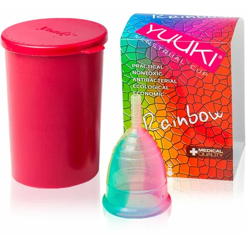 Yuuki Rainbow Line 1 + cup Menstrualna čašica veličina small (⌀ 41 mm, 14 ml) 1 kom