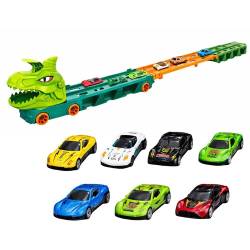  s dinosaurima i opružnim tračnicama za bacač automobila 4u1 Slike