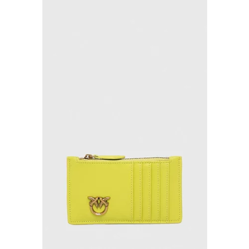 Pinko Usnjena denarnica ženski, rumena barva