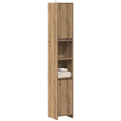 vidaXL Kopalniška omarica artisan hrast 30x30x183,5 cm inženirski les Cene