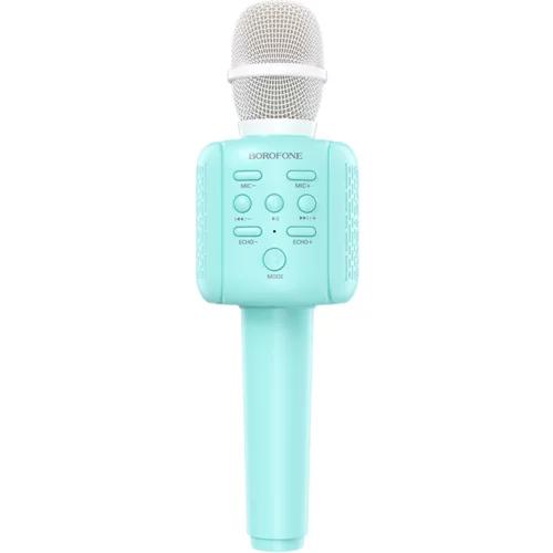 Borofone brezžični karaoke mikrofon moder