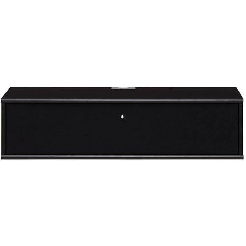 Hammel Furniture Črna TV omarica v jesenovem dekorju 89x22 cm Mistral &amp;ndash; Slike