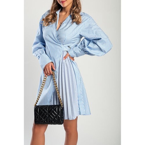 Fenzy Mini Haljina S Uzorkom Pruga, Svijetloplava Cijene