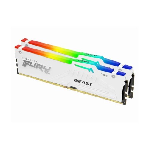 Kingston RAM memorija 64GB(2x32GB)/DIMM/DDR5/5200MHz/CL36/FURY Beast White RGB EXPO Cene