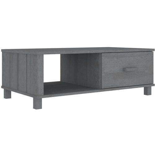 Maison Chic Klubska mizica - kavna mizica - Nizka mizica HAMAR temno siva 100x55x35 cm trdna borovina, (21755232) Cene