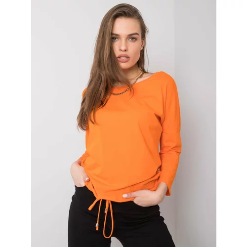 Fashion Hunters Cotton orange blouse for women
