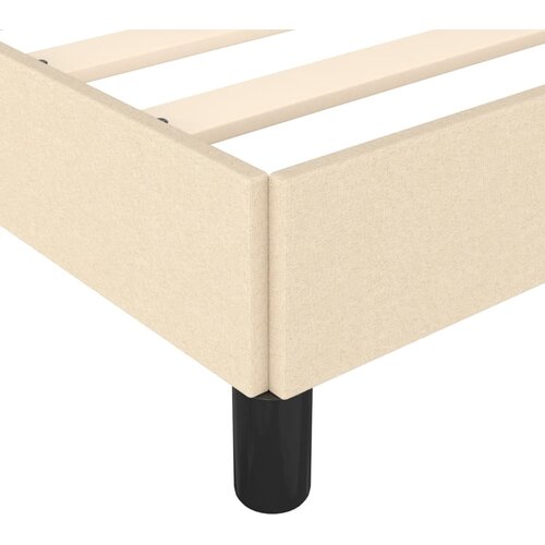  Okvir za krevet bez madraca krem 160x200 cm od tkanine Slike