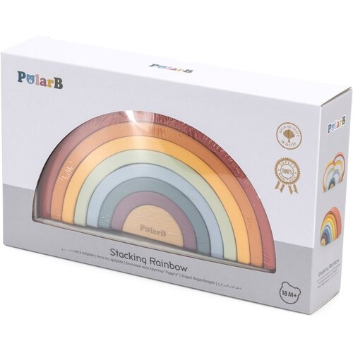 Viga polarb drvena dugina slagalica kreativne montessori kocke Slike