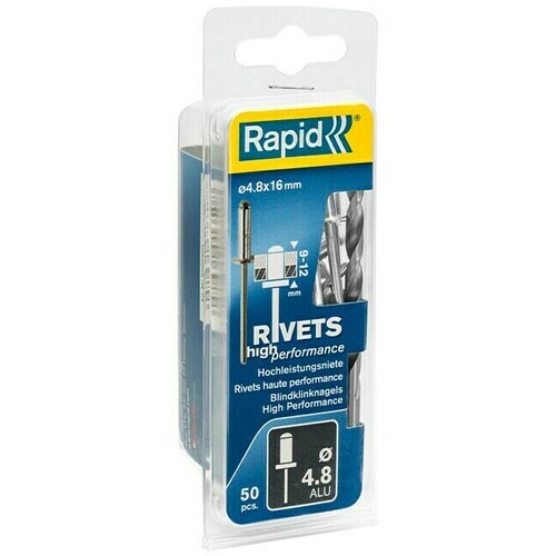 Rapid slijepa zakovica (Promjer zakovice: 4,8 mm, Duljina zakovice: 16 mm, 50 Kom.) Slike