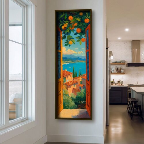 WALLXPERT LAC093-120 Multicolor Decorative Framed MDF Painting Cene