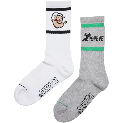 Merchcode Accessoires Popeye Socks 2-Pack heathergrey/white