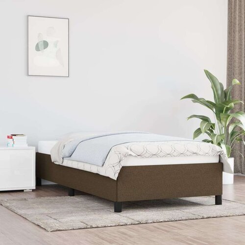  Posteljni okvir temno rjav 90x190 cm blago Cene