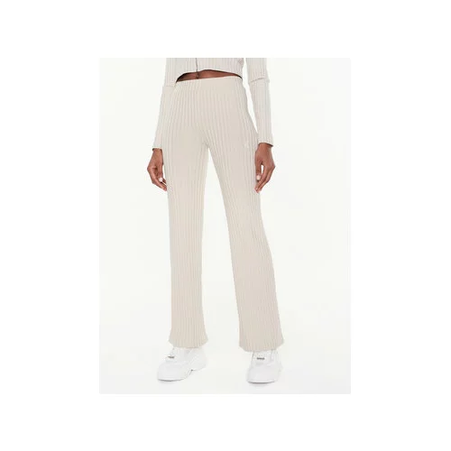 Calvin Klein Jeans Hlače iz tkanine J20J220678 Bež Flare Fit