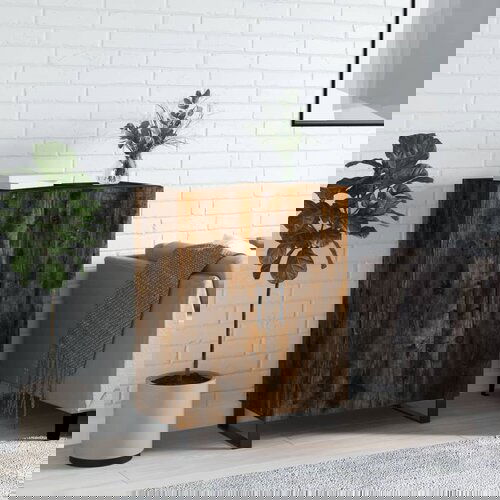 vidaXL Komoda boja dimljenog hrasta 69 5x34x90 cm konstruirano drvo Cijene