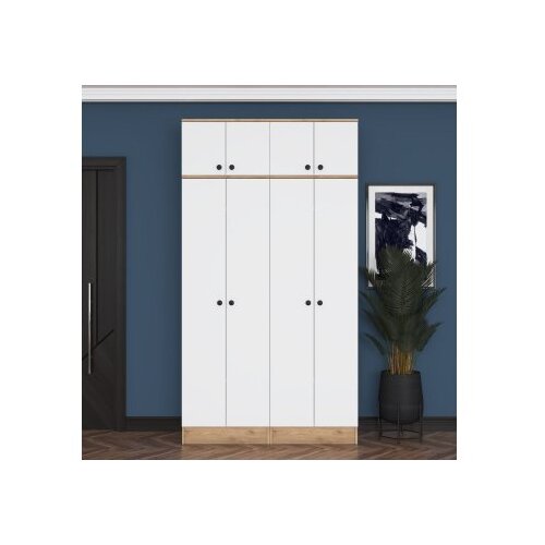Hanah home Ormar za hodnik EA146 - 3883, 119,6x226,4x37,5 cm, Bijela Slike