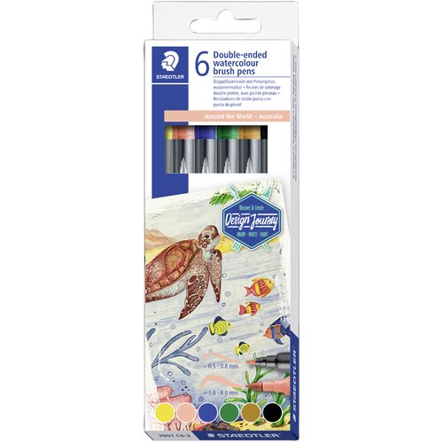 Staedtler dvojno fiber pisalo, Avstralija, 6-delni kartonski kovček, (21656213) Cene