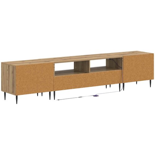  3-dijelni LED TV kabinet Hrast artisan Konstruirano drvo Slike