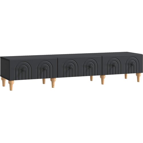 vidaXL TV omarica s predalom Črna 147 x 34,5 x 30 cm Inženirski les, (5000210660) Cene