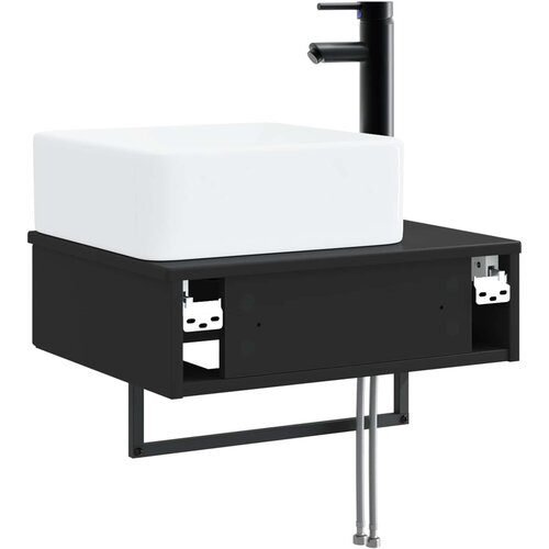  Zidni sudoper Crna 53 x 35 x 39 cm Konstruirano drvo Slike