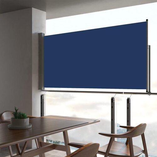 VidaXL uvlačiva bočna tenda za terasu 80 x 300 cm plava Slike