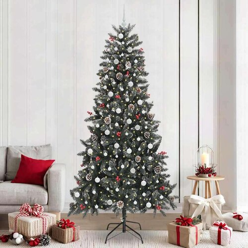 vidaXL Umjetno božićno drvce s stalakom Zelena 129,5 x 129,5 x 240 cm Cijene
