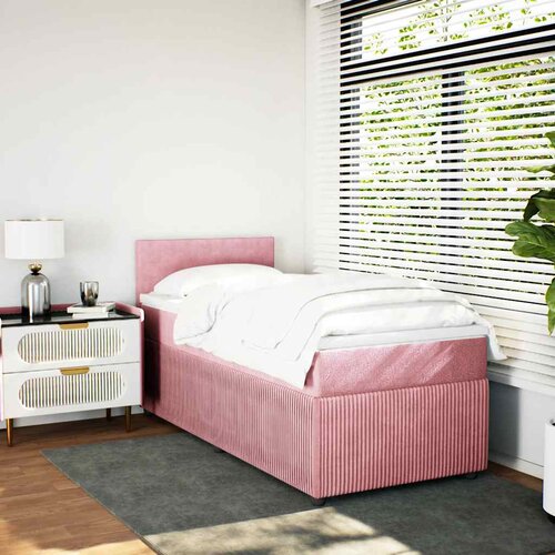 Box spring krevet s madracem ružičasti 80 x 200 cm bar&amp;scaron;unasti Slike