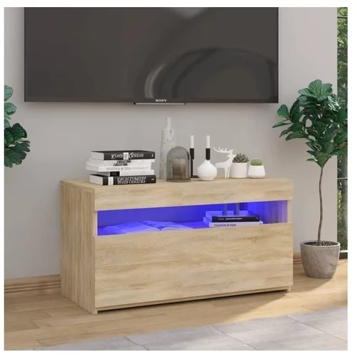  TV omarica z LED lučkami sonoma hrast 75x35x40 cm