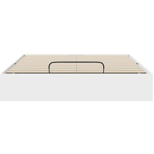  Otoman krevet s pohranom Bijelo 193 x 120 x 25 cm Iverica - Bijelo 135 x 190 cm Slike