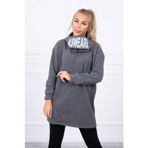 Kesi Padded sweatshirt with a graphite hood Slike