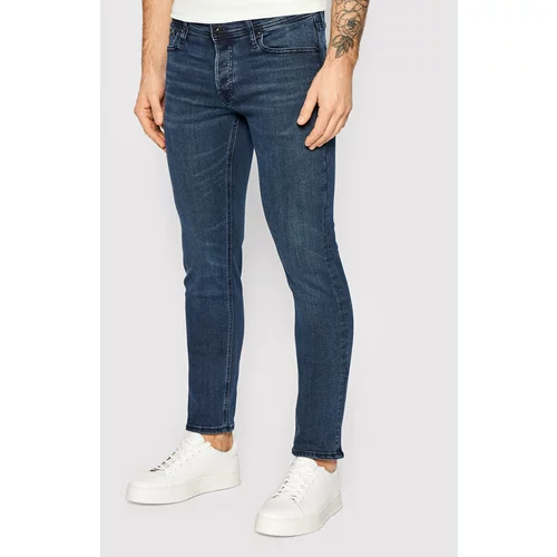 Jack & Jones Jeans hlače Glenn 12173407 Mornarsko modra Slim Fit