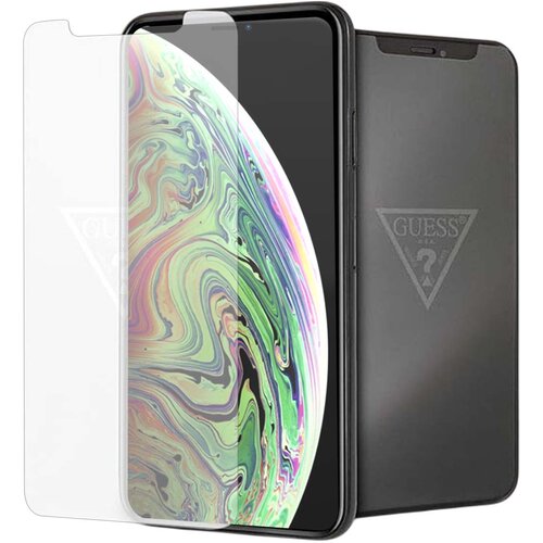 Guess Za&scaron;čita zaslona za iPhone XS Max iz kaljenega stekla 9H Serija Invisible Logo, Prozorna, (5000276386) Cene