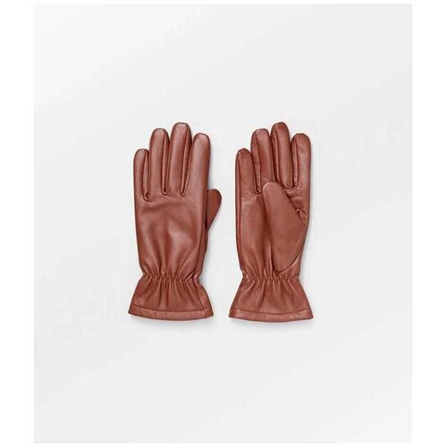 Beck Sondergaard Rokavice Smooth Leather Gloves Brown Kostanjeva Slike